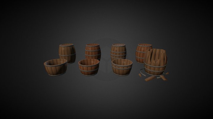 Barrel Group 3D Model