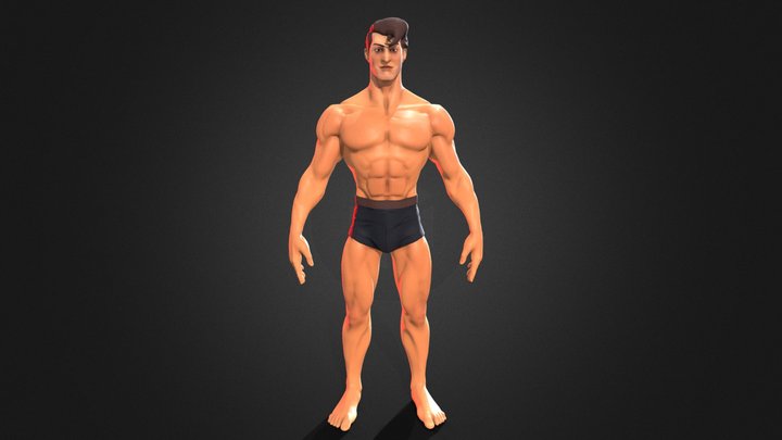 Muscular & Stylized Heroic Male Base Anatomy