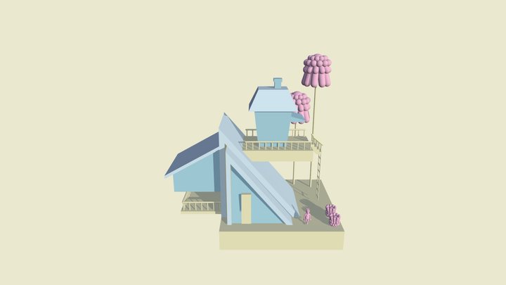 Casa del Señor Pajaro - prueba color 3D Model