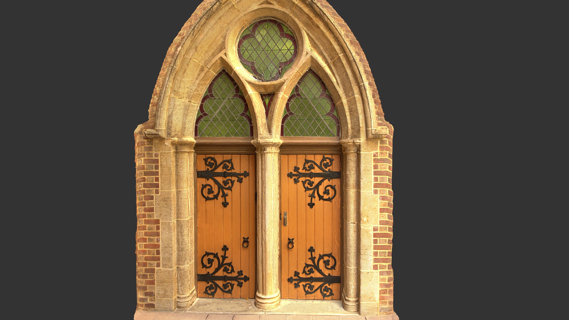 3D model Church door - This is a 3D model of the Church door. The 3D model is about a door with a design on it.