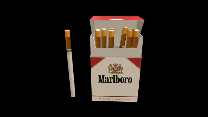 Cigarette Box 3D Model