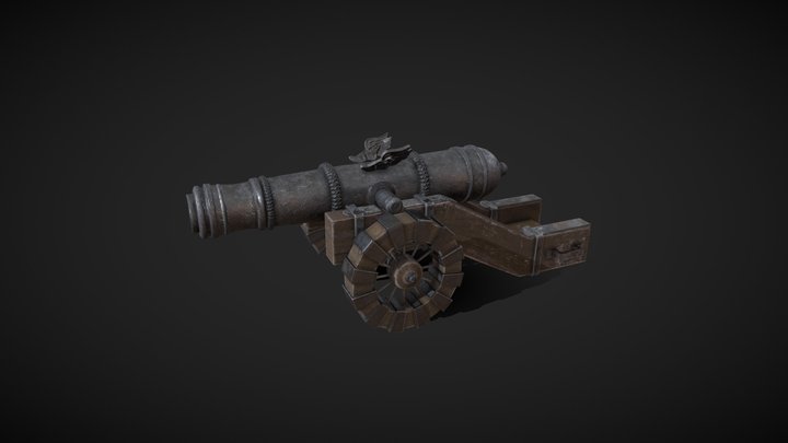 Oriental cannon 3D Model