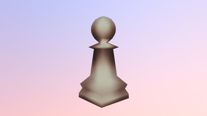 Chess Pawn (124 Tris) 3D Model