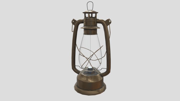 Oil Lamp 3D Model