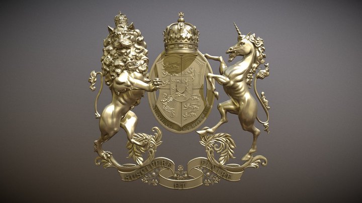 Hannover coat of arms 3D Model