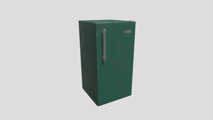 Old Refrigerator Low-poly 3D model 3D Model
