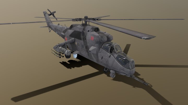 Russian Mil Mi-35M 3D Model