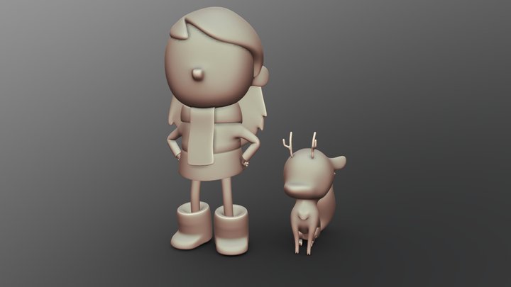 Hilda and Twig (Printable Models)