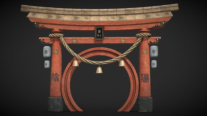 Torii Gate 3D Model
