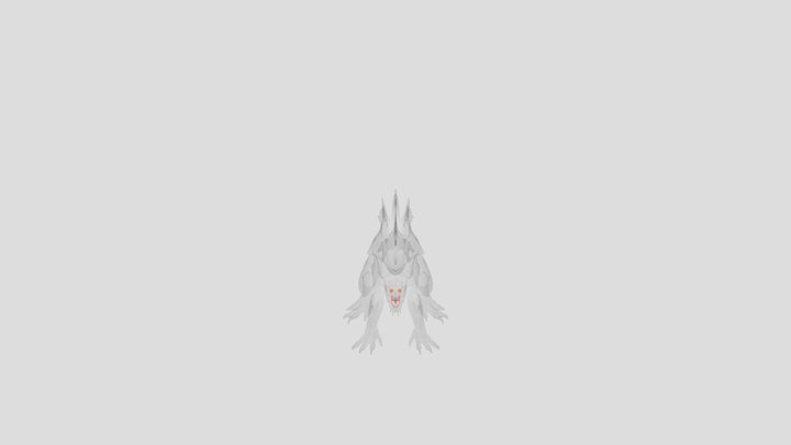 Molten Thorny Creature Rigged Game Ready