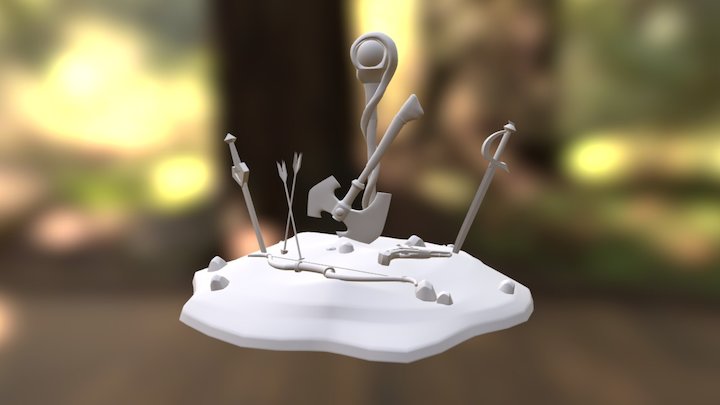 Yggdrasil Weapons 3D Model