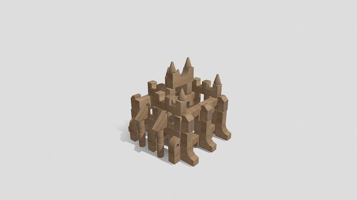 Building Block Castle 3D Model