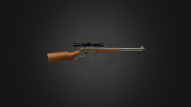 Marlin Lever Action Rifle 3D Model