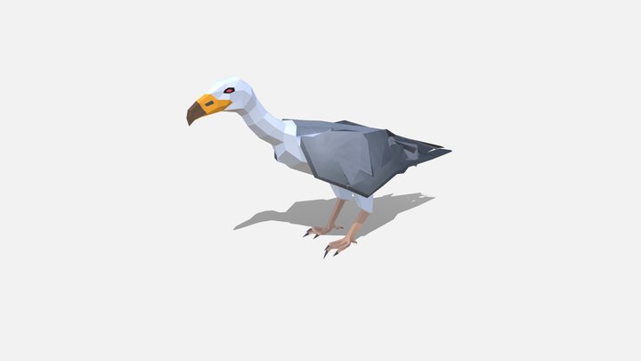 Low poly teratorn (Teratornis merriami)