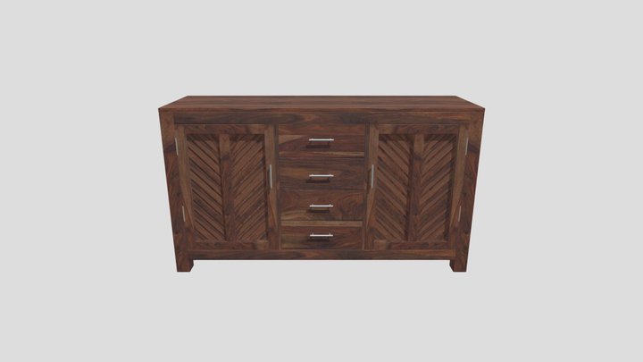 Wooden sideboard cabinet 3D Model