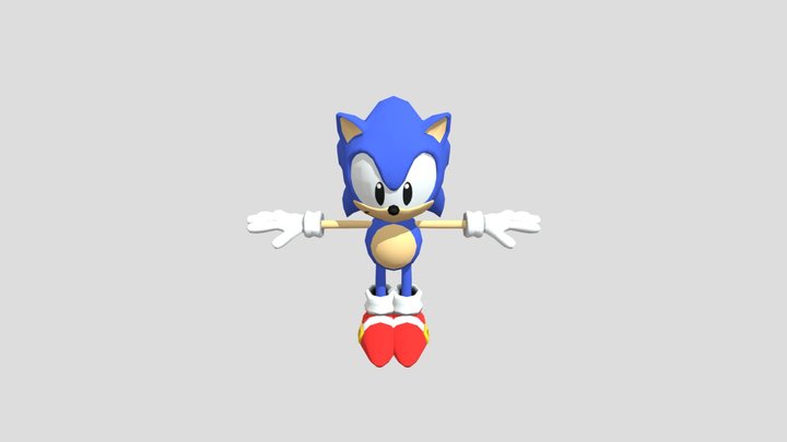 Classic_ Sonic/Gens X Runners 3D Model
