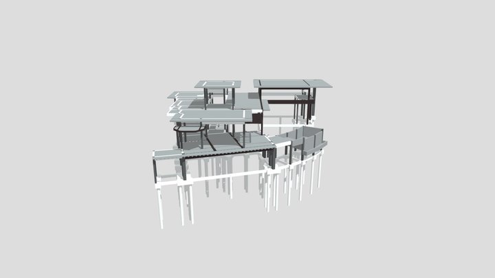 Projeto estrutural de residência 3D Model