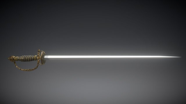 18th Century Court Sword 3D Model