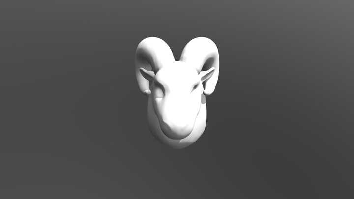 Fox Fires Ram's Head 3D Model