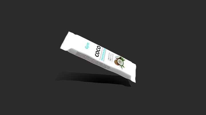 Coconut protein bar 3D Model