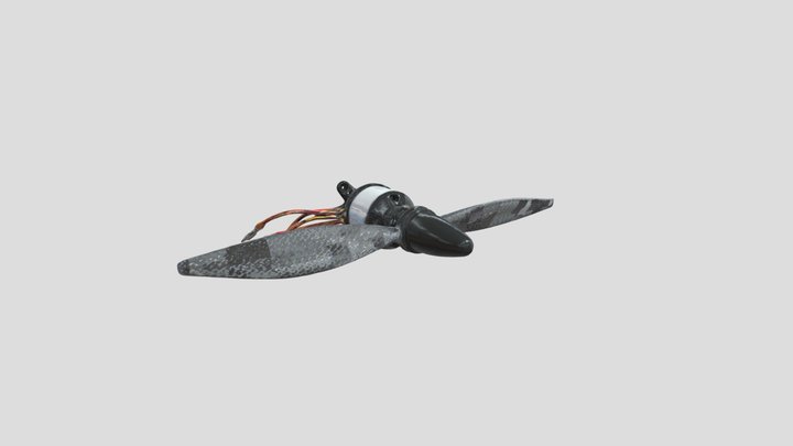 Drone Motor with Propeller 3D Model