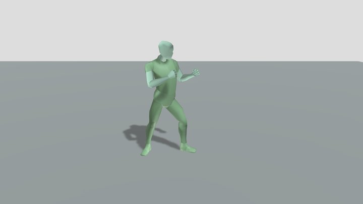 Animation: Roundhound Back Kick 3D Model