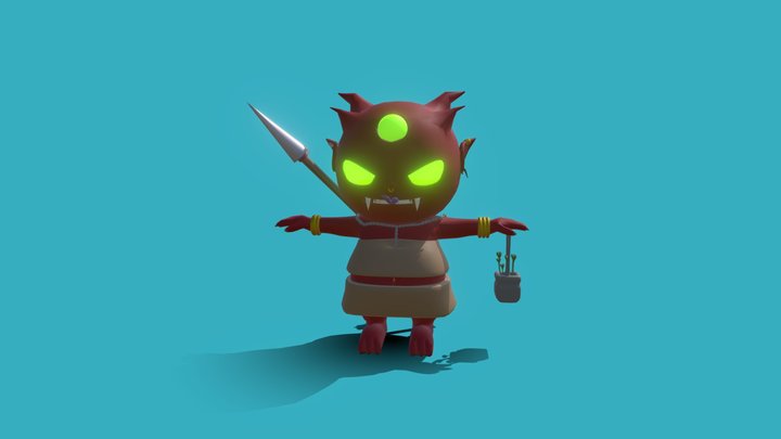Demon Tribal Plus 3D Model