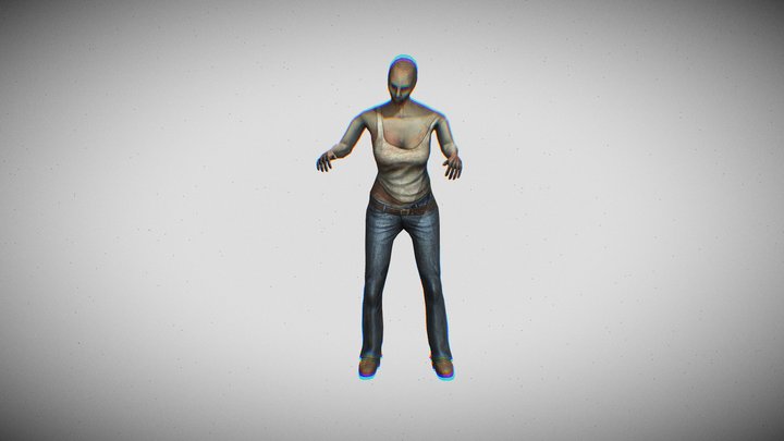 Female zombie fps creator 3D Model