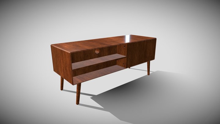 Vintage Coffee Tv Table 3D Model