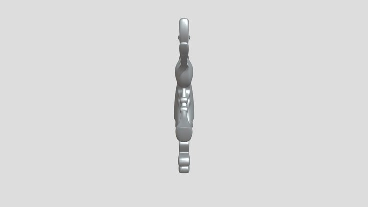 stylized figure playing a flute 3D Model