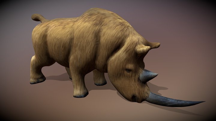 Woolly rhinoceros (Шерстистый носорог) 3D Model