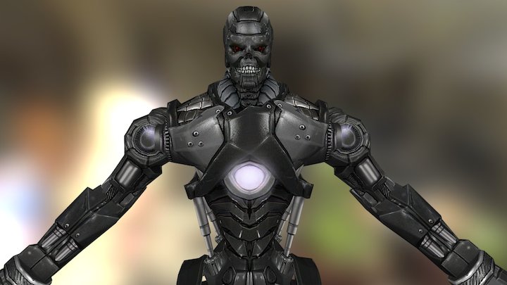 Combat Mech Robot Game Character 3D Model