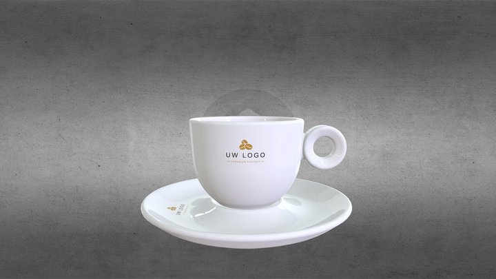 Bola koffie kop 15 cl. met  - duplicated version 3D Model