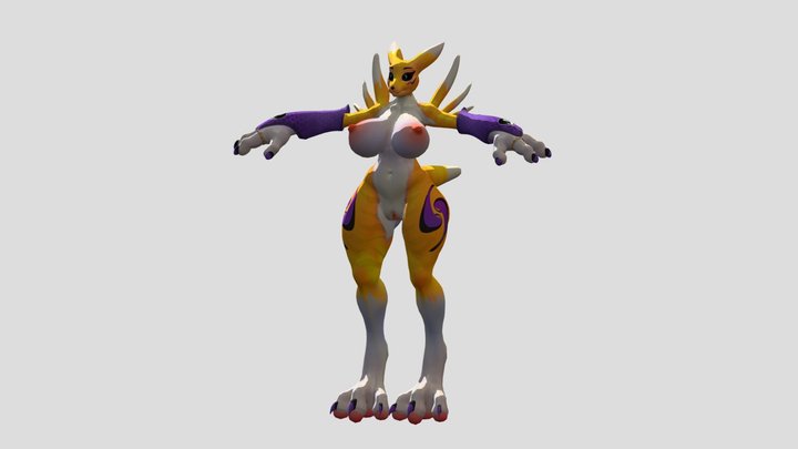 Renamon_V2.0 NSFW 3D Model