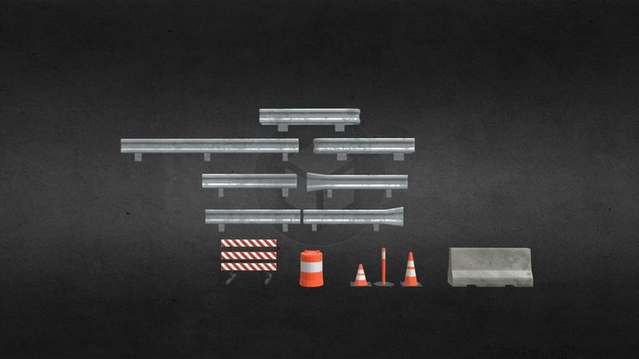 Highway Props 3D Model