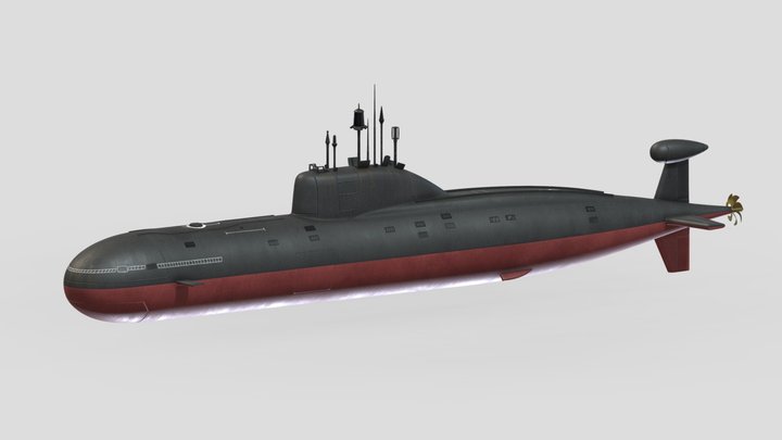 Nuclear Powered Attack Submarine Akula Class 3D Model