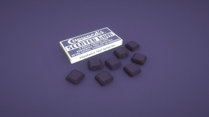 Choward's Scented Gum Package 3D Model