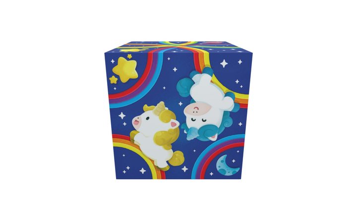 Rainbow Unicorn - Cube 3D Model
