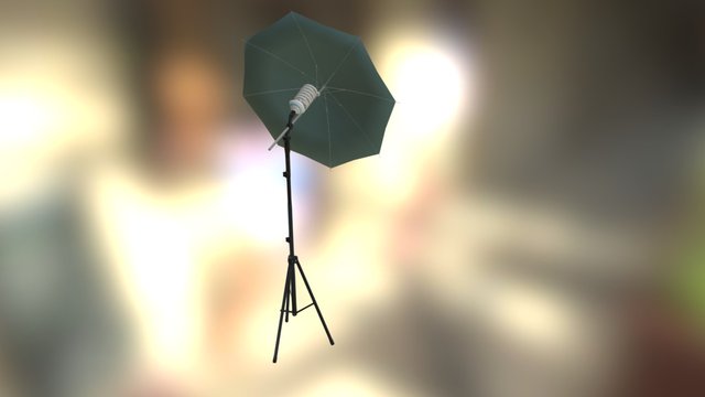 Photo Studio Lighting Umbrella 3D Model
