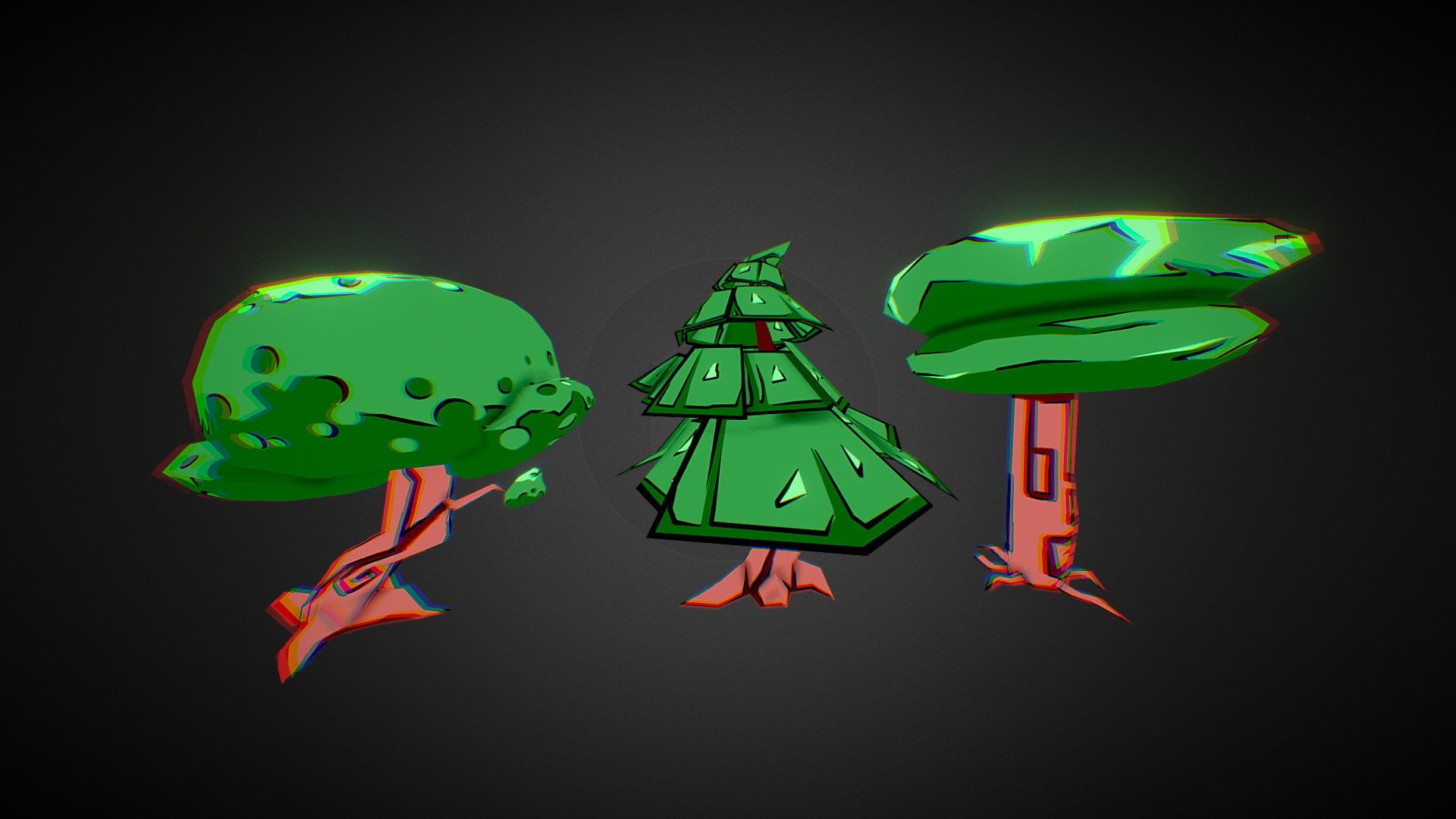 Low poly Environment Trees