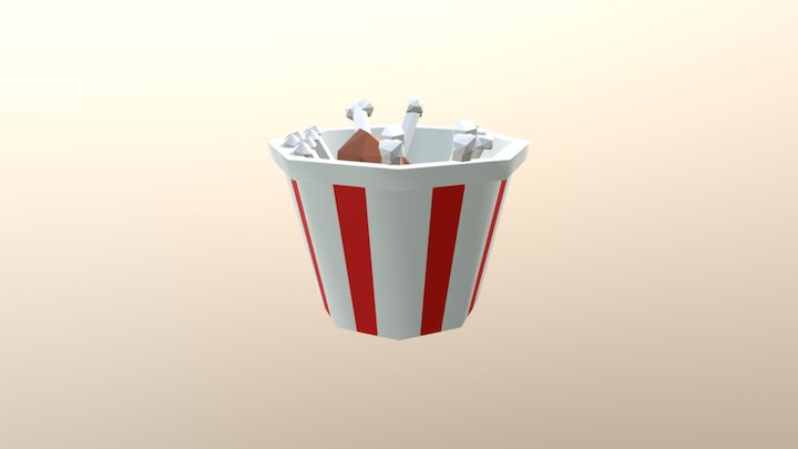 Bucket Of Chicken 3D Model