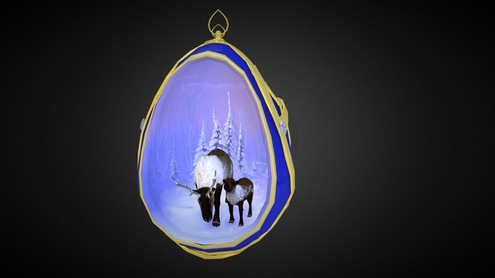 Reindeer Ornament 3D Model