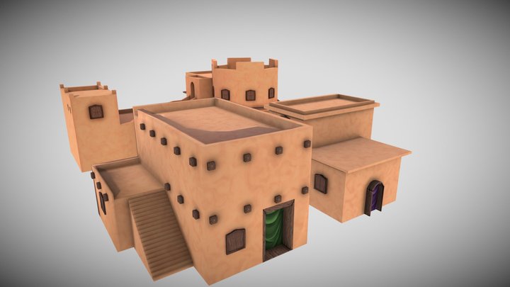 Desert Village 3D Model