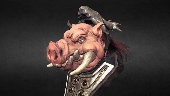 Piggy Warrior 3D Model