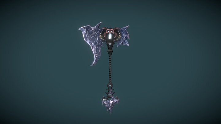 Frost Touch - World of Warcraft inspired Axe 3D Model