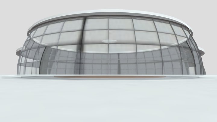 Circular showroom-001 3D Model