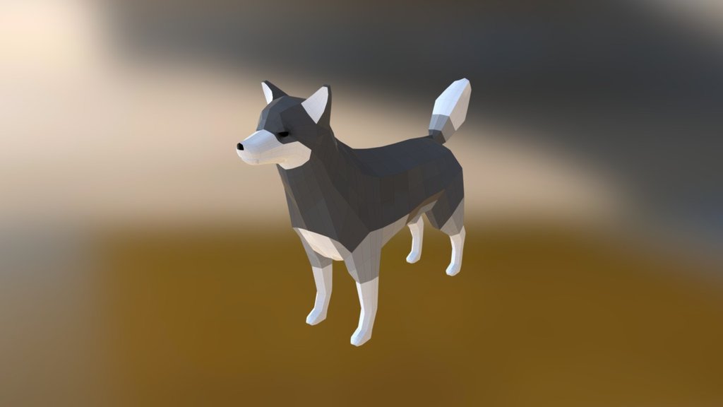 Low Poly Wolf - 3D model by Pjager [cf553de] - Sketchfab