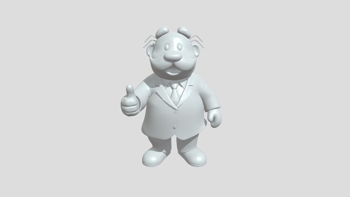 cartoon doctor figure 3D Model