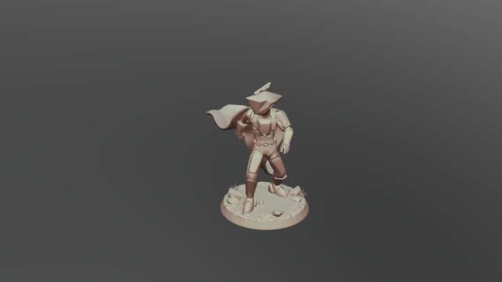 Dragon Rider Pose 01 V03 Cape2 3D Model