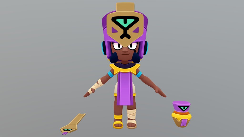 Najia Brawl Stars 3D Model